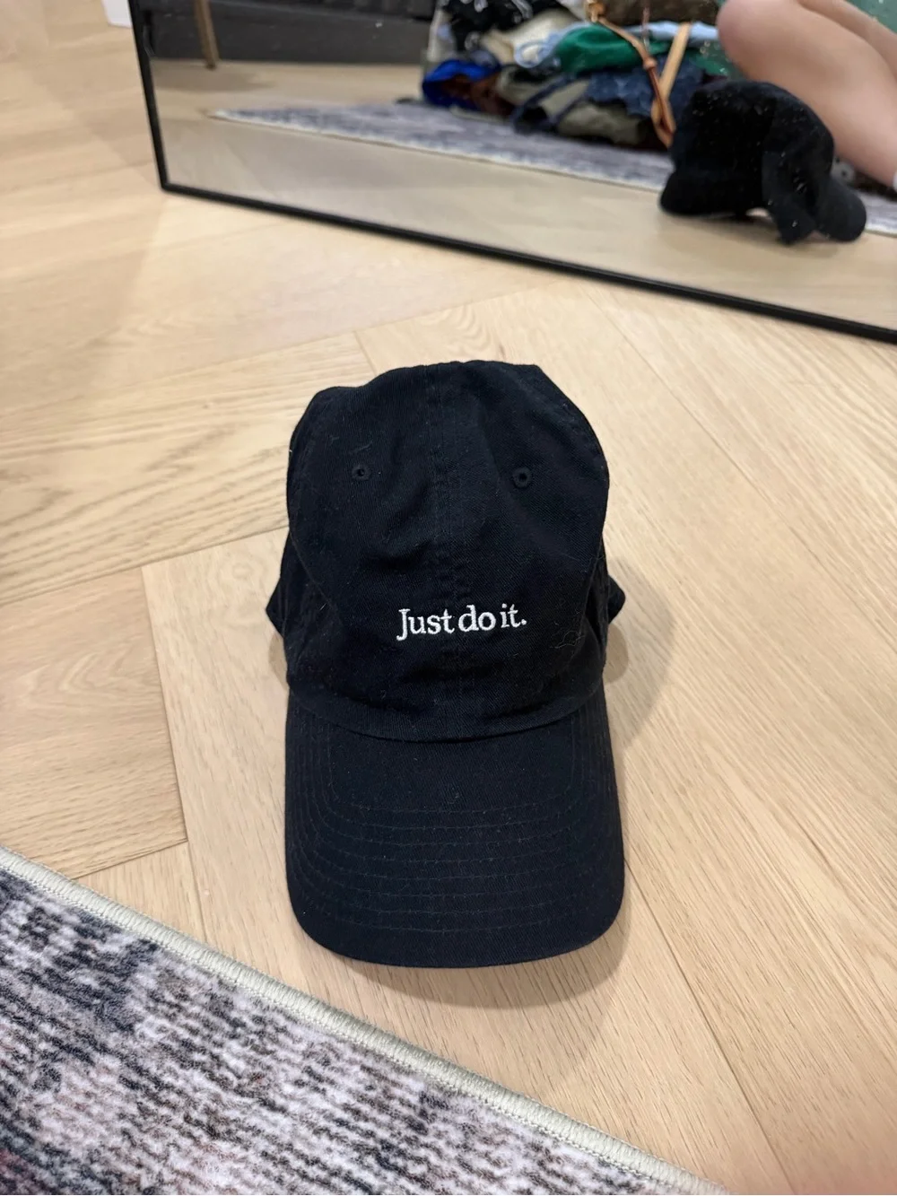 Nike Black 'Just do it.' Embroidered Baseball Cap